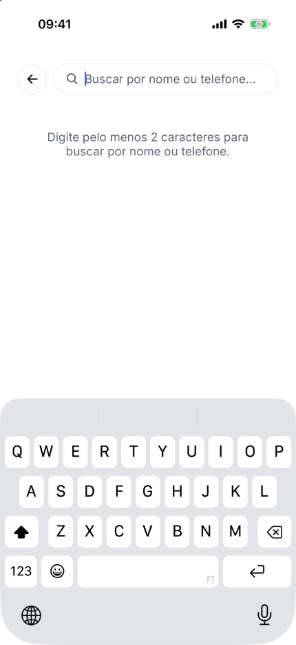 Busca de agendamentos no app
