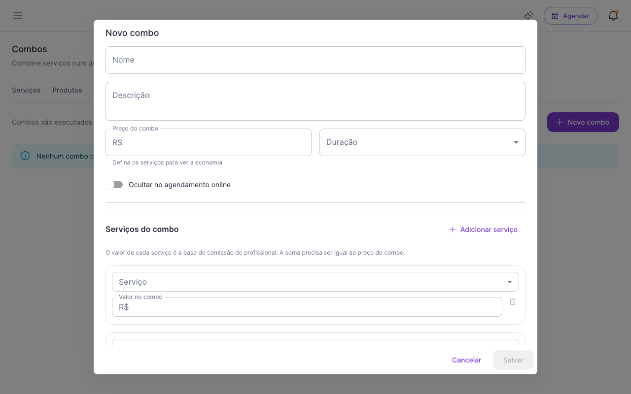 Novo combo no web
