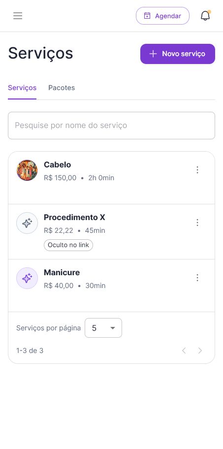 Lista de serviços
